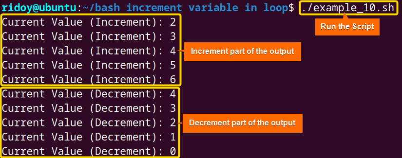 "for" Loop with C-style Syntax with the “bc” Command
