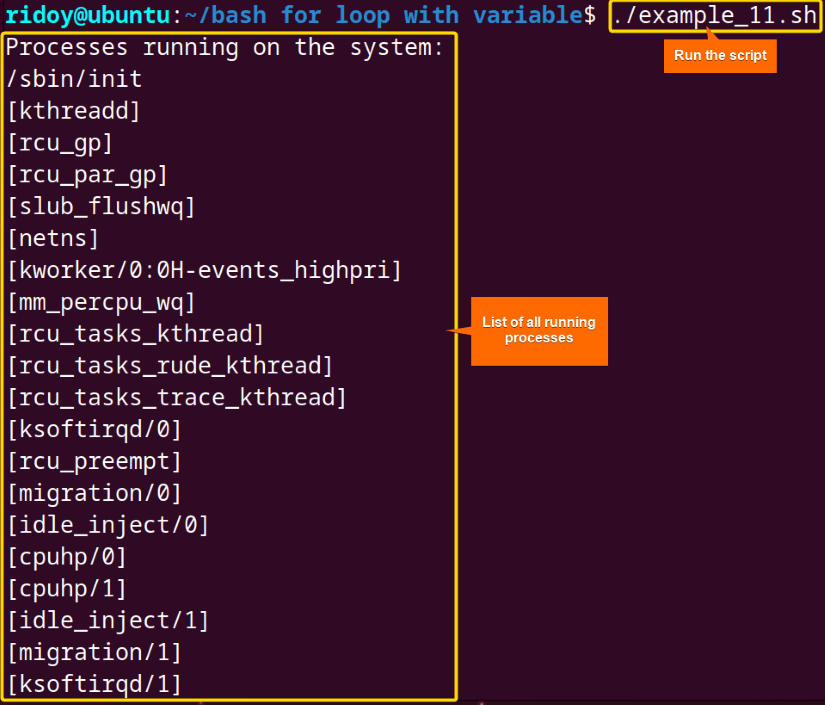 List All Running Processes