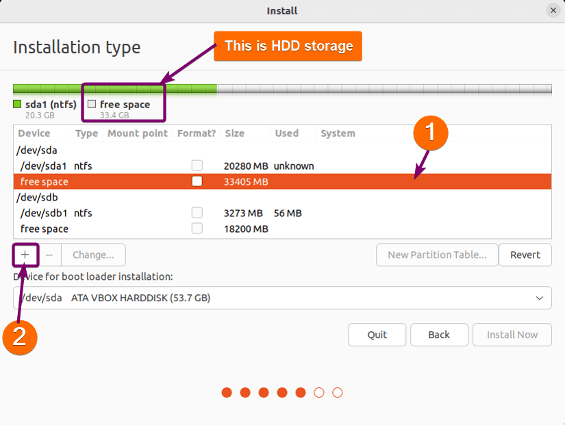 Selecting Hard disk for allocating partition