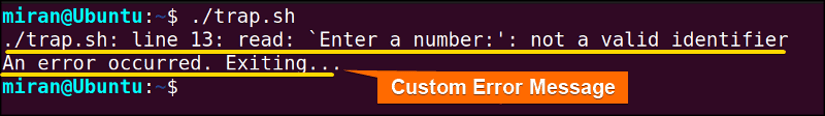 Employing “trap” Command to Trape the Errors, another way of error handing and debugging