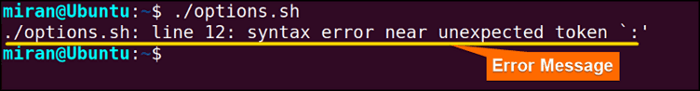 Using the set -e and set -u options