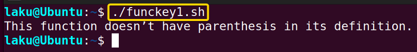 Defining function without braces after function name