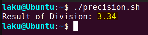 Floating point division with scale value