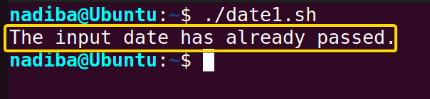 Checking If a Particular Date Has Already Passed