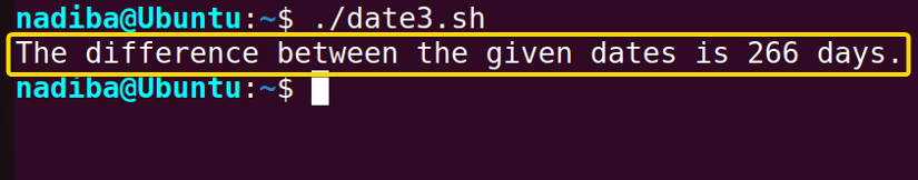 Checking the day difference between two specified dates