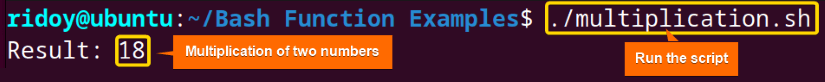 Performing Multiplication With Local Variables inside function