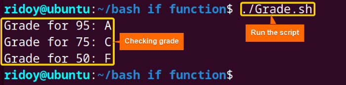 grade automatically based on input number
