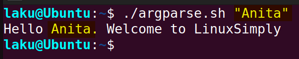 Accessing argument in Bash script using positional parameter