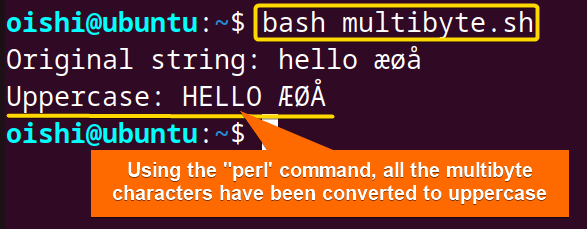 Converting multibyte string to uppercase