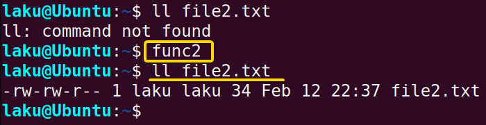 Aliases available after function execution