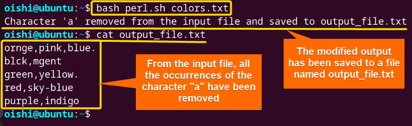 Removing characters from bash string using perl command