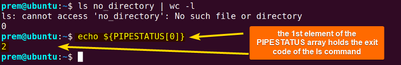 PIPESTATUS array to hold all the exit codes of piped commands