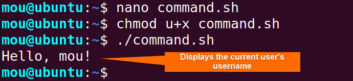 return string from function using command substitution