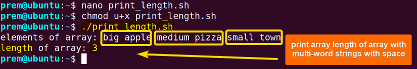 print array length 