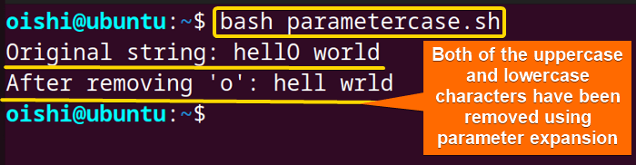 Removing both uppercase and lowercase