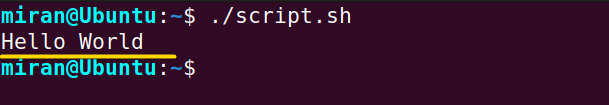 Run the script with correct name