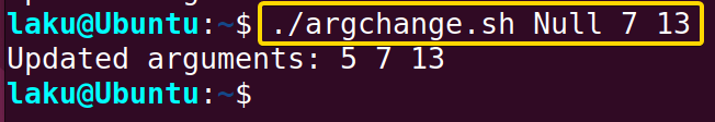 Changing the first argument in Bash