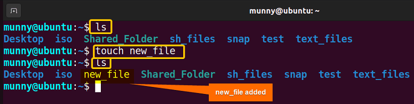 touch command