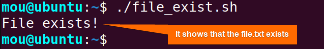 checking file existence using bash return value as boolean