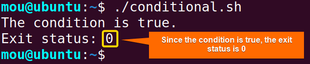 conditional check using return 0
