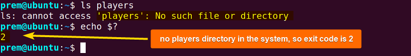 ls players returns exit code 2