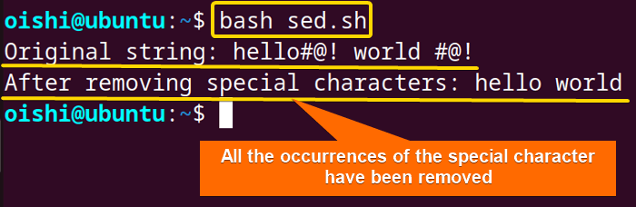 Removing special character