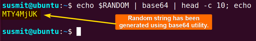 The base64 has generated a random string.