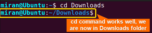 change the directory with correct name