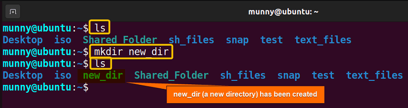 mkdir command
