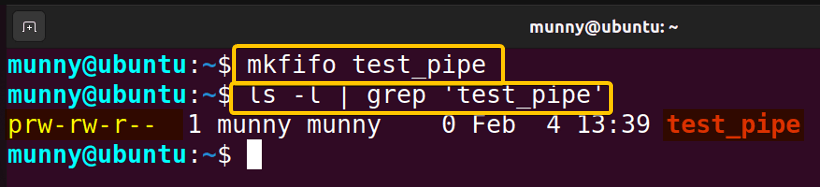 creating named pipe