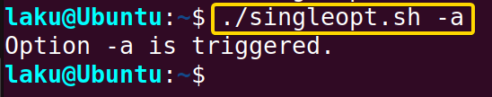 Parsing a single option using getopts in Bash