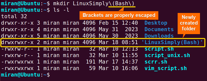 Using Backslash to Escape Parenthesis