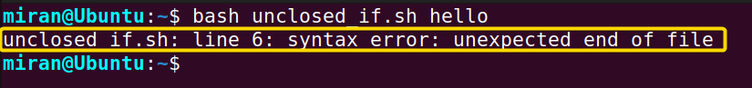 No Closing Parenthesis in if Statement