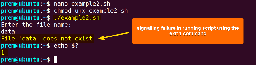 exit command denotes success and failure in Bash