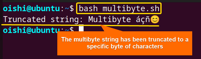 Truncate multibyte characters