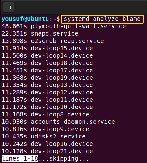 Displaying service start time using systemctl