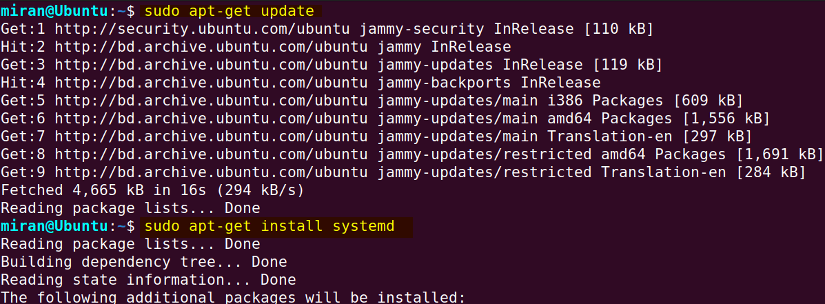 Installing the “systemctl” Package