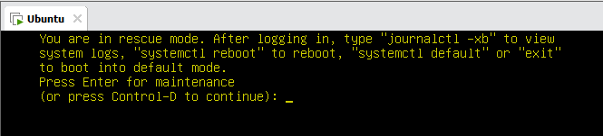Switching current system state to rescue mode