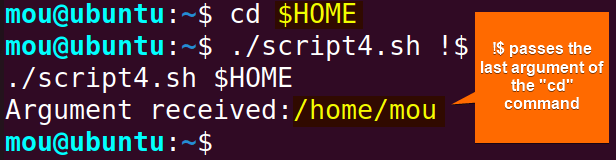 passing arguments using special operator