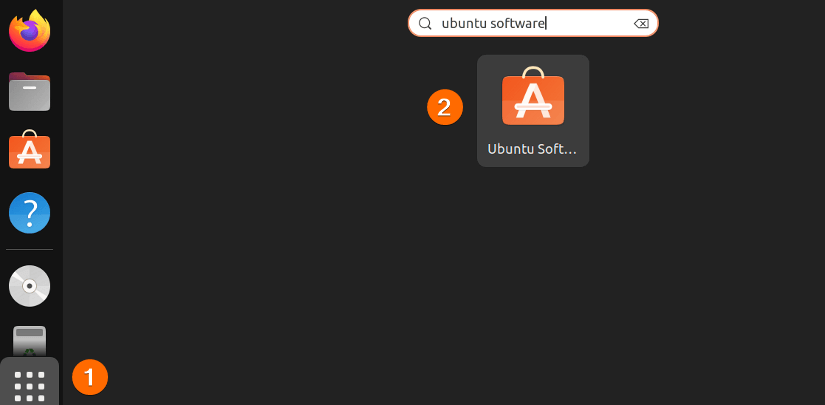 going to ubuntu software