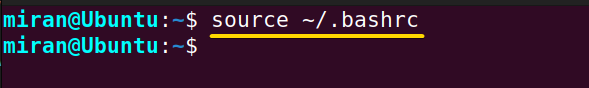 Reloading bashrc file