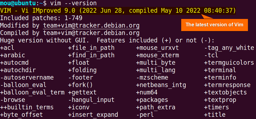 check latest version of vim using ppa