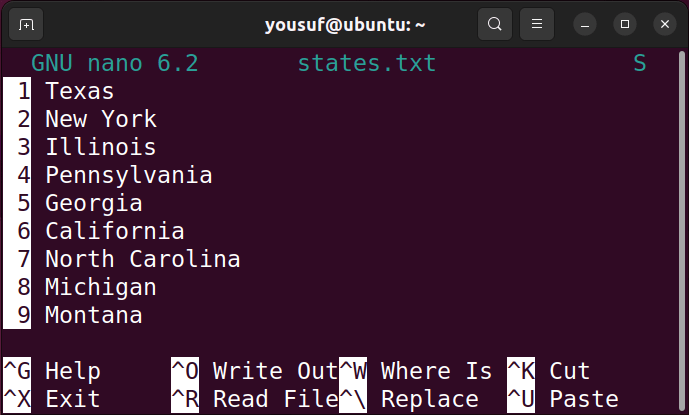 13-Changes appear in nano in Linux