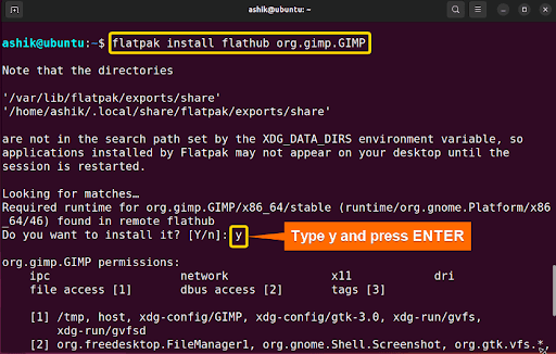 flatpak install gimp
