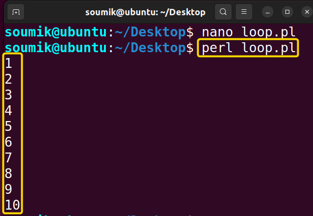Executing script containing loop from a file